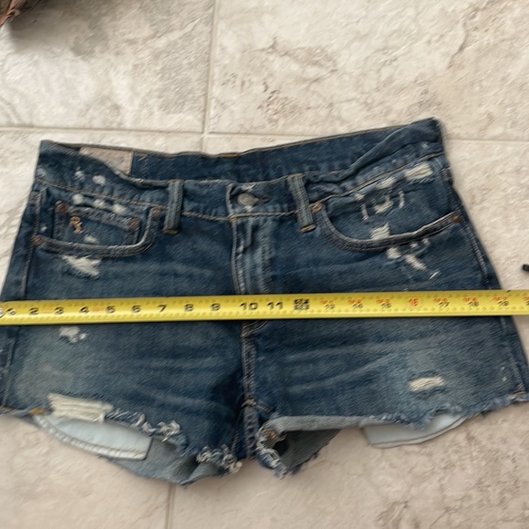 NEW Ralph Lauren Polo Denim rip off navy blue jeans shorts 28 - Picture 10 of 11